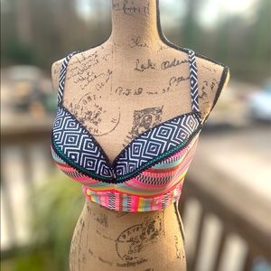 Colorful Bohemian Bikini Top NWOT